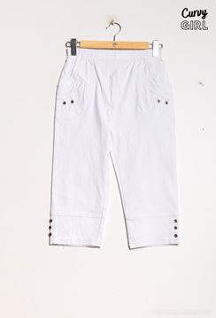 Picture of CURVY GIRL STRETCH THREE QUARTER CAPRI ELASTICATED WAIST